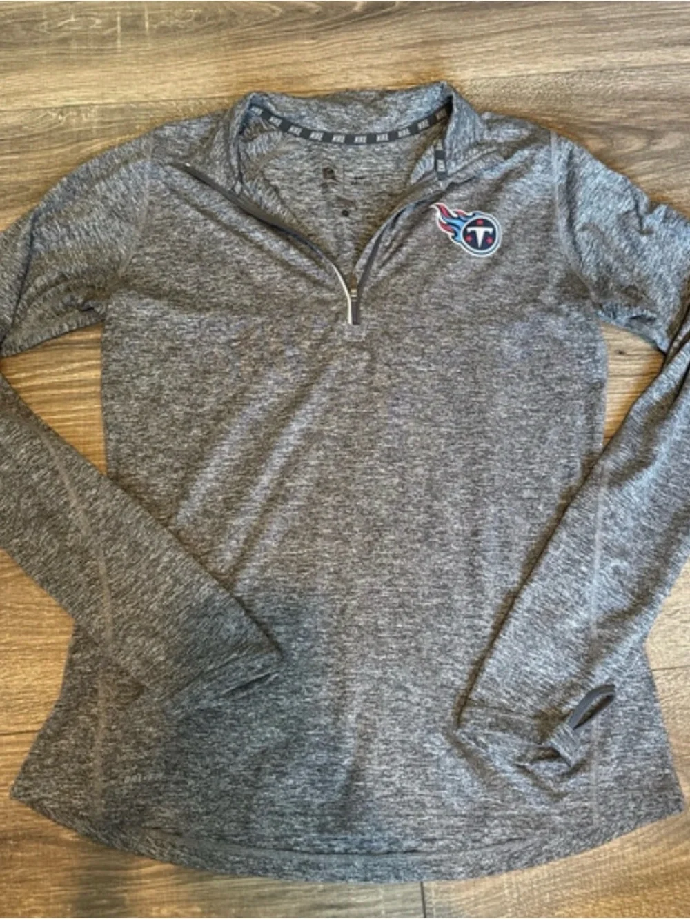 Nike Women's Gray Heather Quarter-Zip Pullover with Tennessee Patch